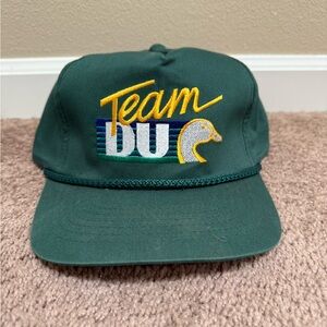 Vintage Team DU Green Embroidered Snapback Hat